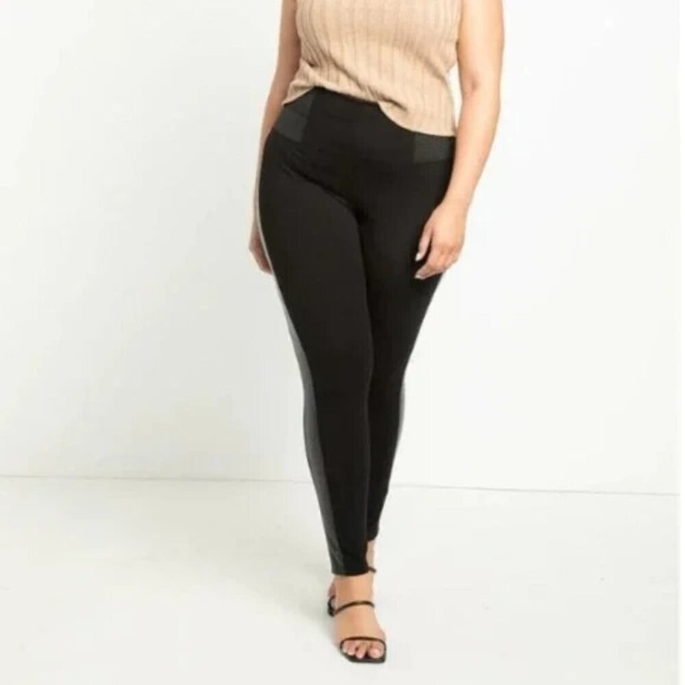 Eloquii Black Miracle Flawless Straight Leg Stretch Pants Plus Size‎ 24 NWT Work
